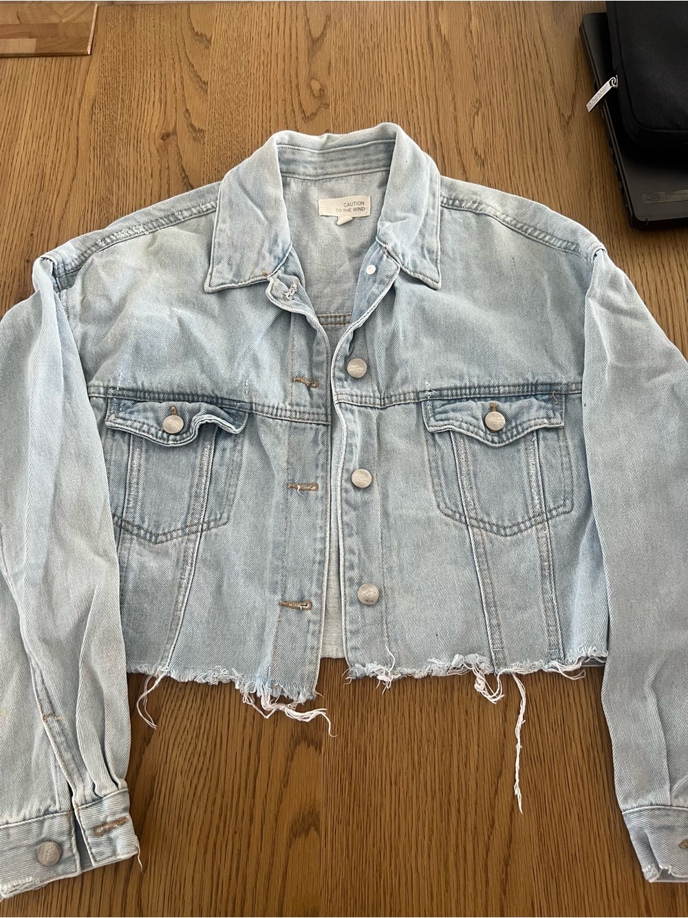 Caution To The Wind Light Blue Denim Jacket